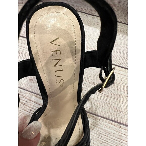 Venus Stiletto Open Toe Heels Multicolored Jewel Accents Buckle Ankle size 6 - Picture 2 of 8